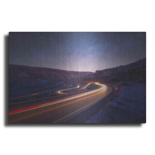 Luxe Metal Art 'Starlight Drive - Arches National Park' by Darren White, Metal Wall Art