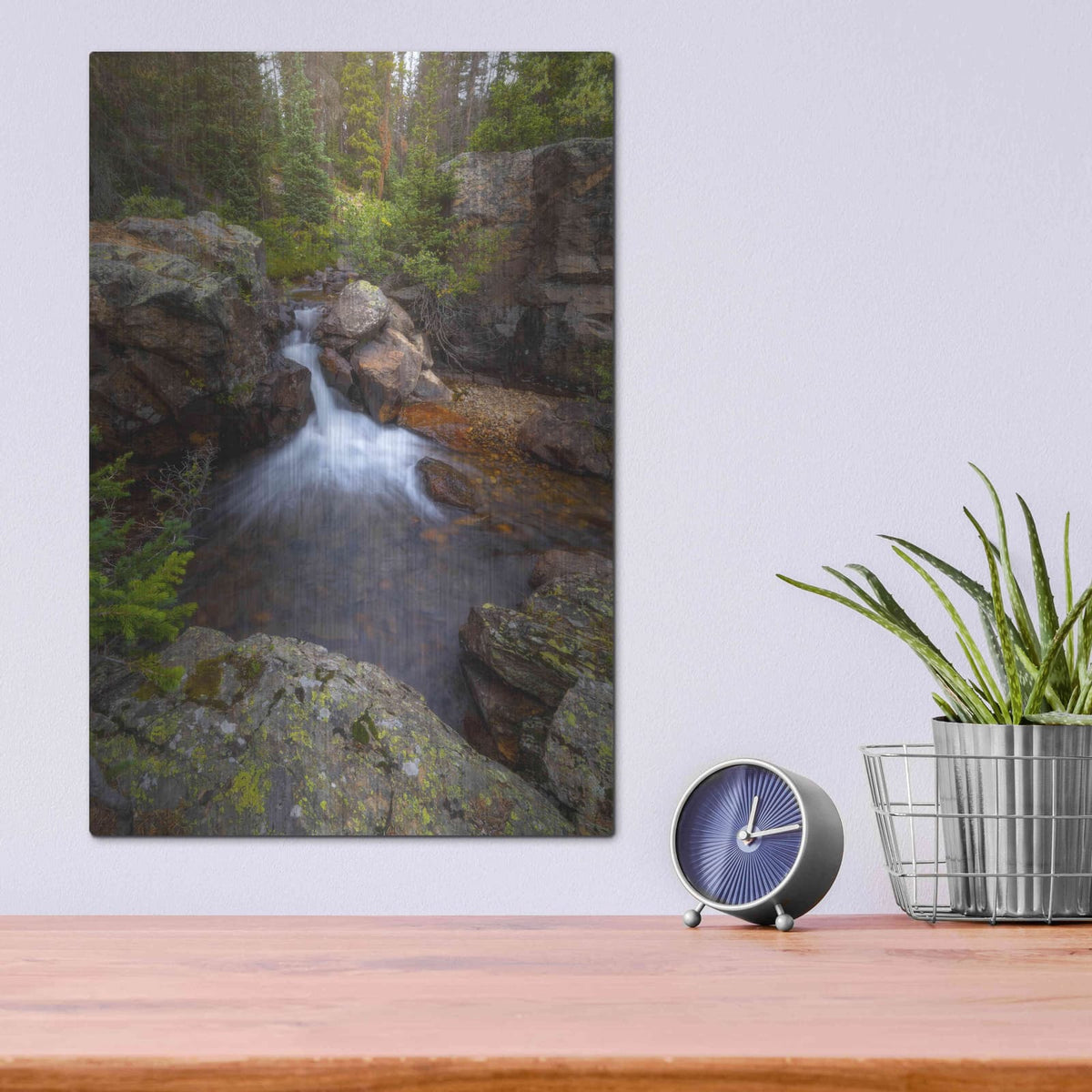 'Stream of Solitude - Rocky Mountain National Park' by Darren White – Metal Wall Art, 12x16 room view