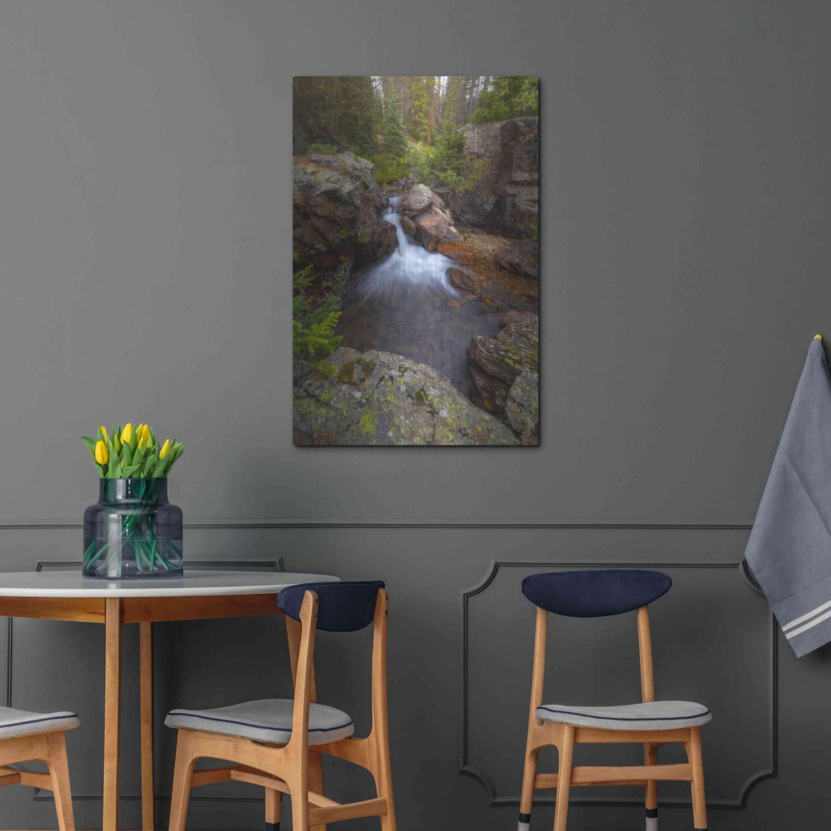 'Stream of Solitude - Rocky Mountain National Park' by Darren White – Metal Wall Art, 24x36 room view