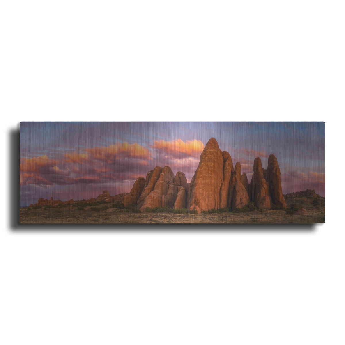 'Sunset at the Fins - Arches National Park' by Darren White – Metal Wall Art