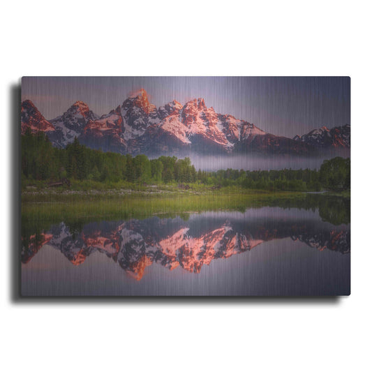 Luxe Metal Art 'Teton Awakening - Grand Teton National Park' by Darren White, Metal Wall Art