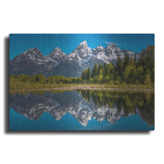 Luxe Metal Art 'Tetons in Color - Grand Teton National Park' by Darren White, Metal Wall Art