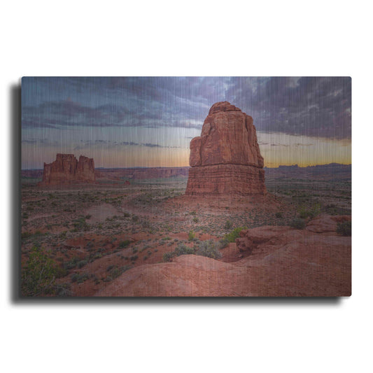 Luxe Metal Art 'Valley Views - Arches National Park' by Darren White, Metal Wall Art