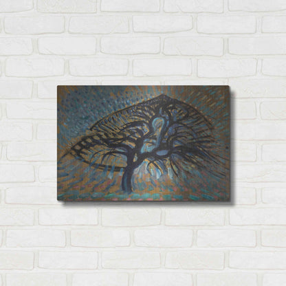 Luxe Metal Art 'Apple Tree, Pointillist Version 1908–1909' by Piet Mondrian, Metal Wall Art,24x16