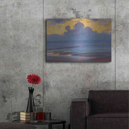 Luxe Metal Art 'By the Sea-1909' by Piet Mondrian, Metal Wall Art,36x24