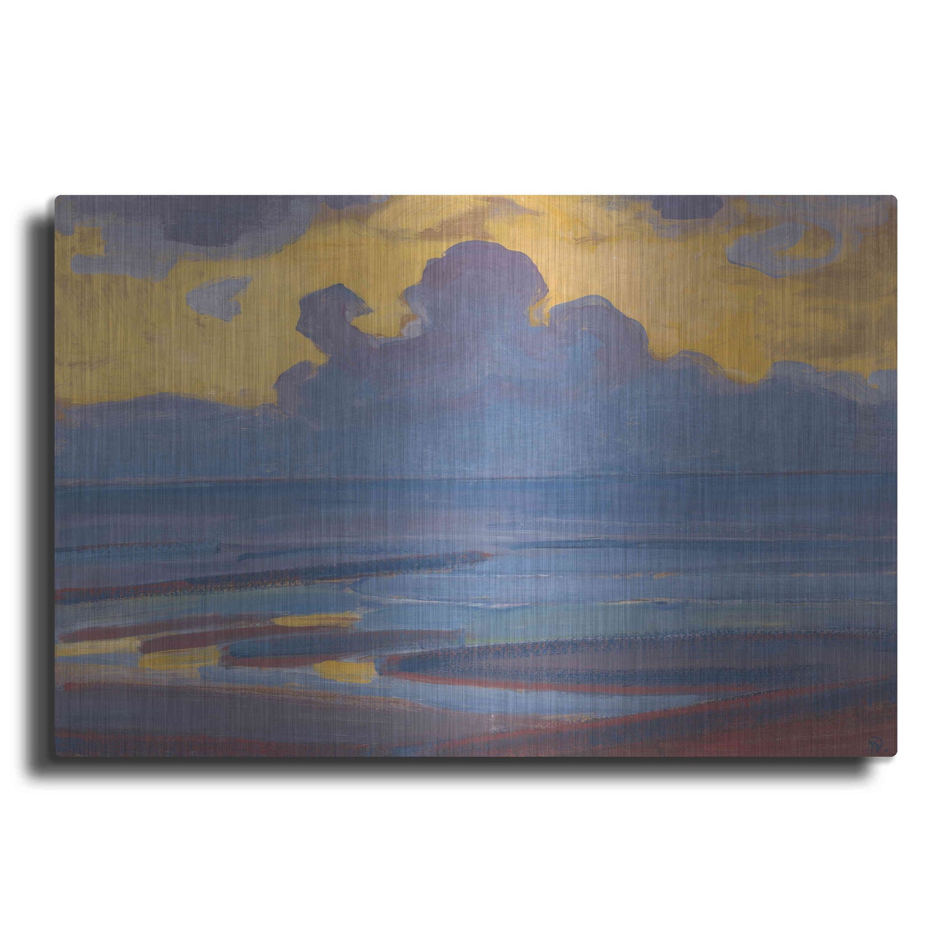 Luxe Metal Art 'By the Sea-1909' by Piet Mondrian, Metal Wall Art