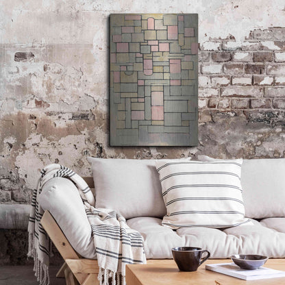 Luxe Metal Art 'Composition 8, 1914' by Piet Mondrian, Metal Wall Art,24x36