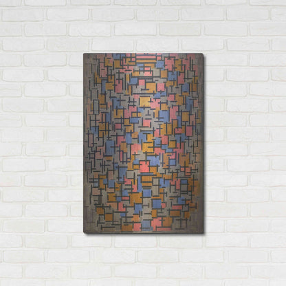 Luxe Metal Art 'Composizione, 1916' by Piet Mondrian, Metal Wall Art,24x36
