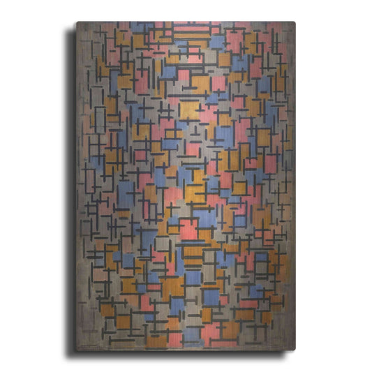 Luxe Metal Art 'Composizione, 1916' by Piet Mondrian, Metal Wall Art