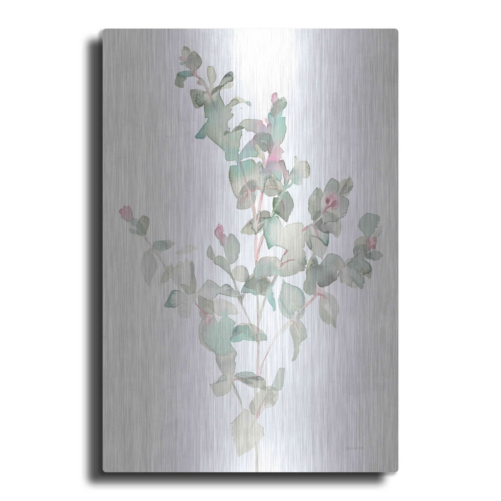 'Eucalyptus II White' by Danhui Nai – Metal Wall Art