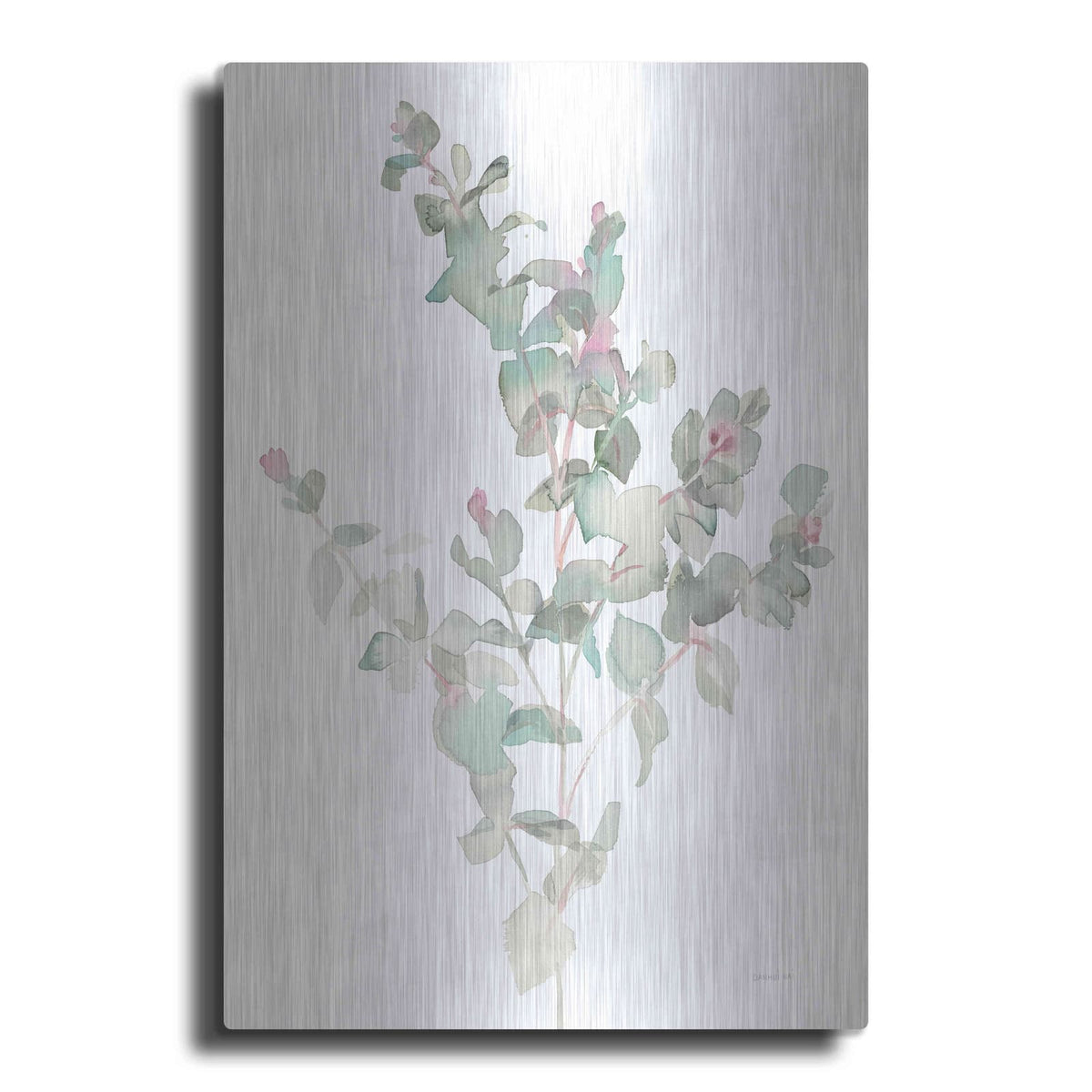 'Eucalyptus II White' by Danhui Nai – Metal Wall Art
