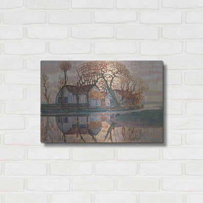 Luxe Metal Art 'Farm near Duivendrecht, 1916' by Piet Mondrian, Metal Wall Art,24x16