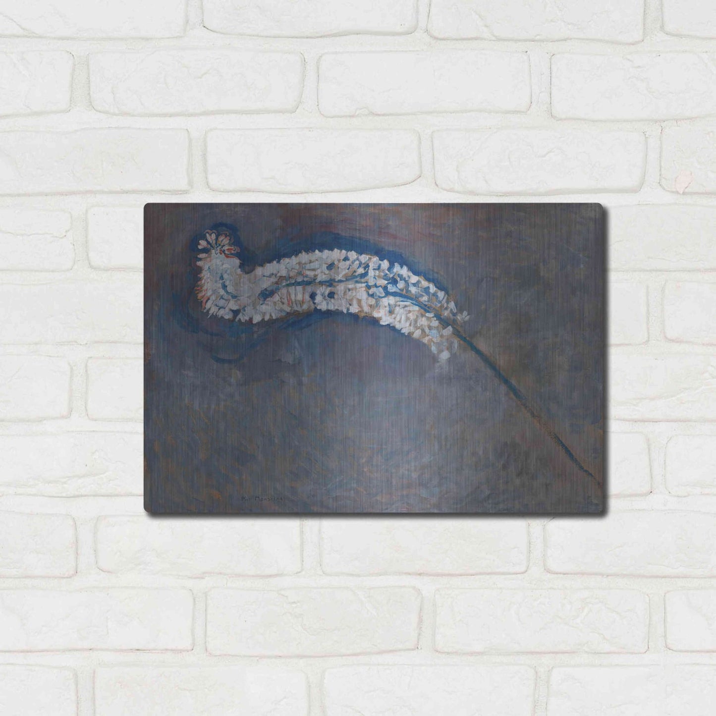 Luxe Metal Art 'Foxtail Lily' by Piet Mondrian, Metal Wall Art,16x12