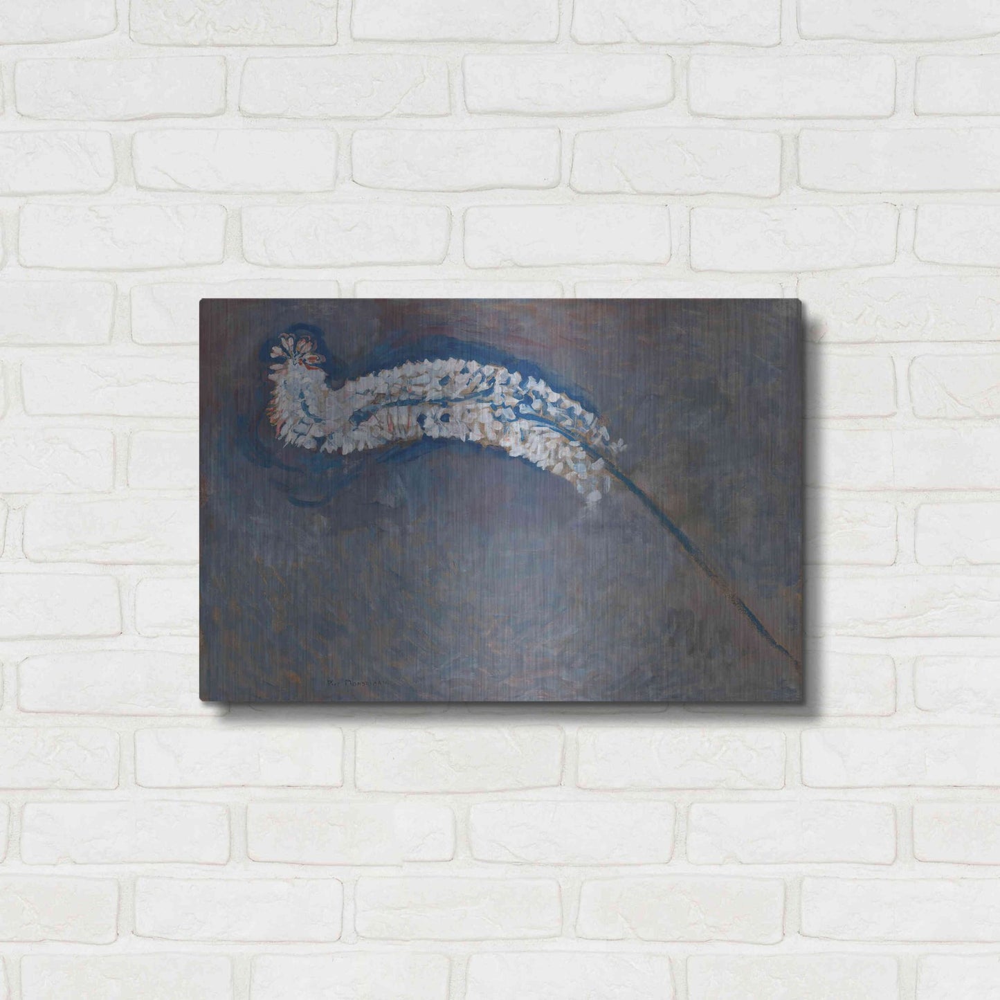 Luxe Metal Art 'Foxtail Lily' by Piet Mondrian, Metal Wall Art,24x16