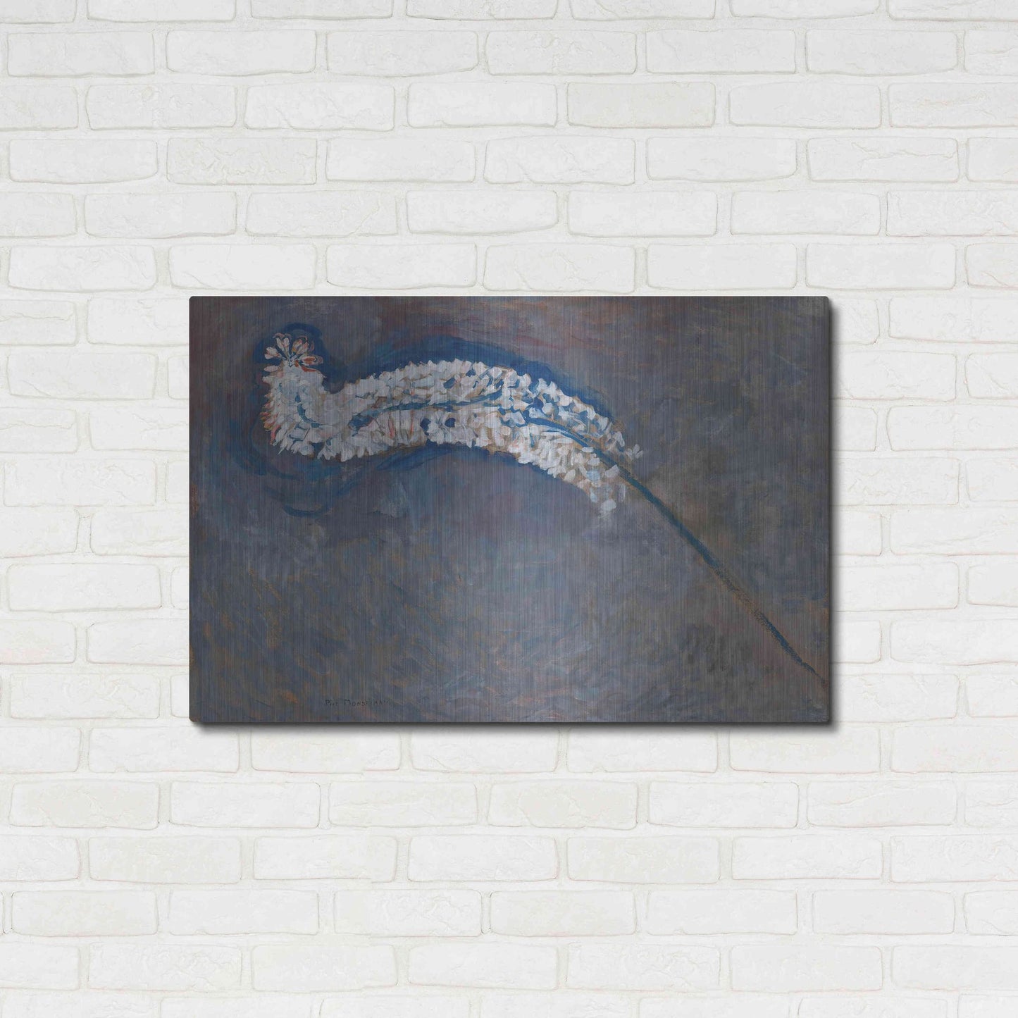 Luxe Metal Art 'Foxtail Lily' by Piet Mondrian, Metal Wall Art,36x24