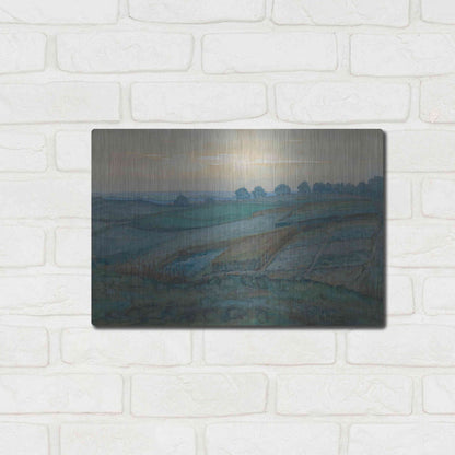 Luxe Metal Art 'Landscape near Arnhem, 1900–1901' by Piet Mondrian, Metal Wall Art,16x12