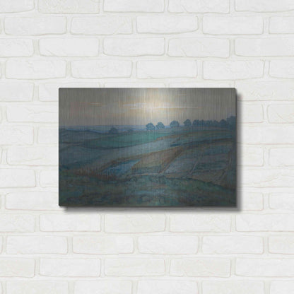 Luxe Metal Art 'Landscape near Arnhem, 1900–1901' by Piet Mondrian, Metal Wall Art,24x16