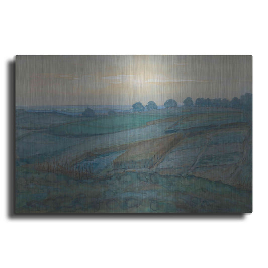 Luxe Metal Art 'Landscape near Arnhem, 1900–1901' by Piet Mondrian, Metal Wall Art