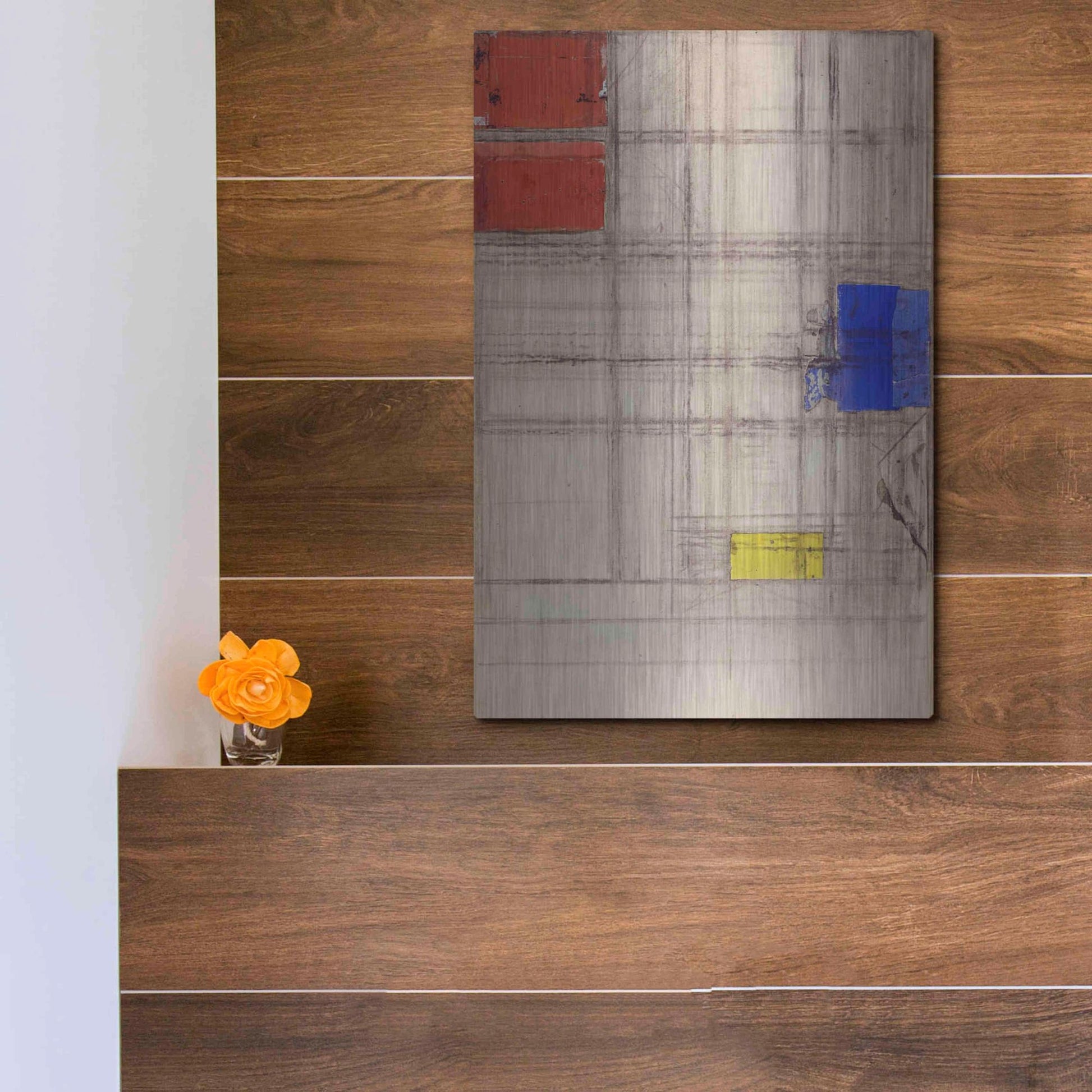Luxe Metal Art 'Study for a Composition, 1940–1941' by Piet Mondrian, Metal Wall Art,12x16