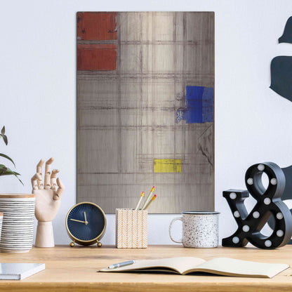 Luxe Metal Art 'Study for a Composition, 1940–1941' by Piet Mondrian, Metal Wall Art,12x16