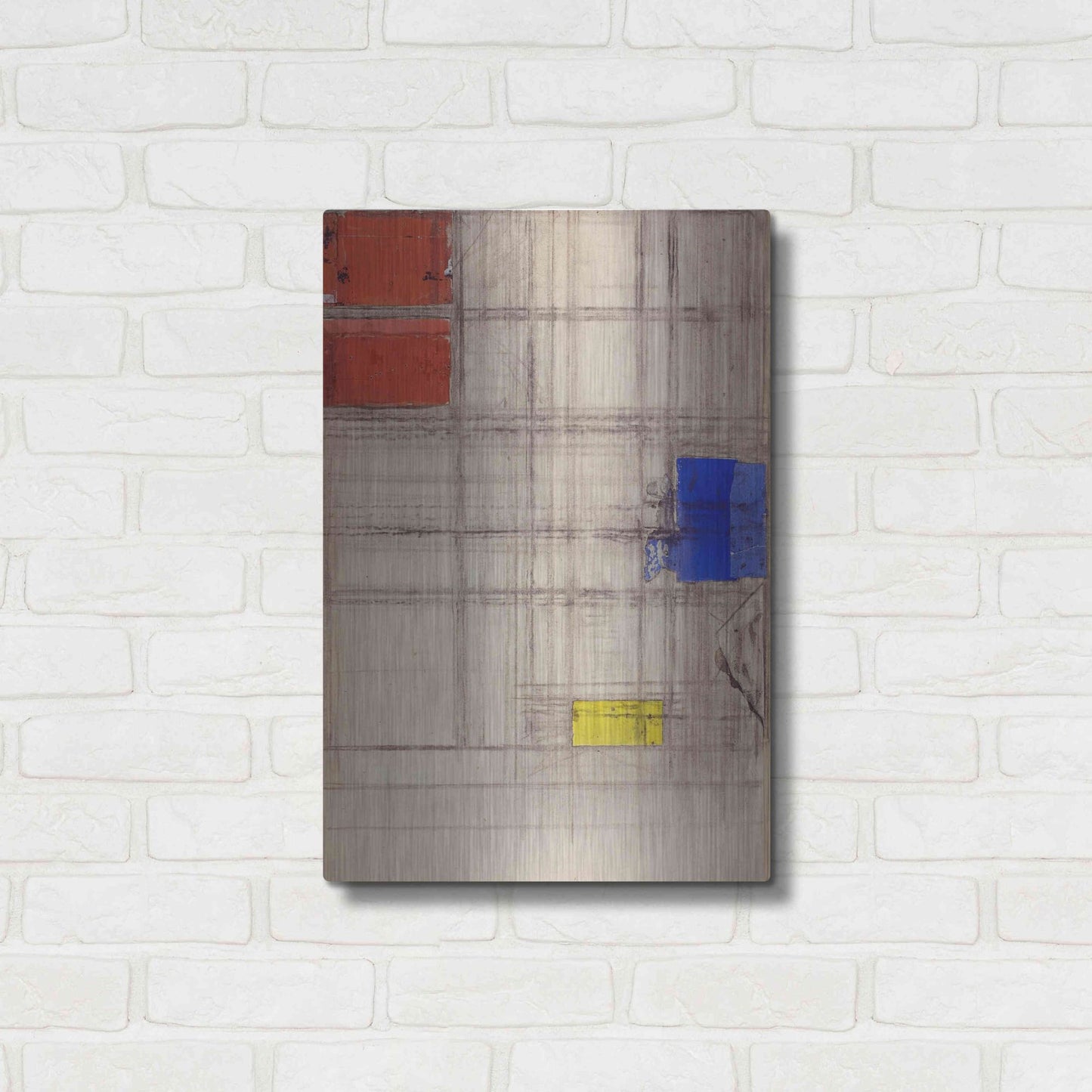 Luxe Metal Art 'Study for a Composition, 1940–1941' by Piet Mondrian, Metal Wall Art,16x24