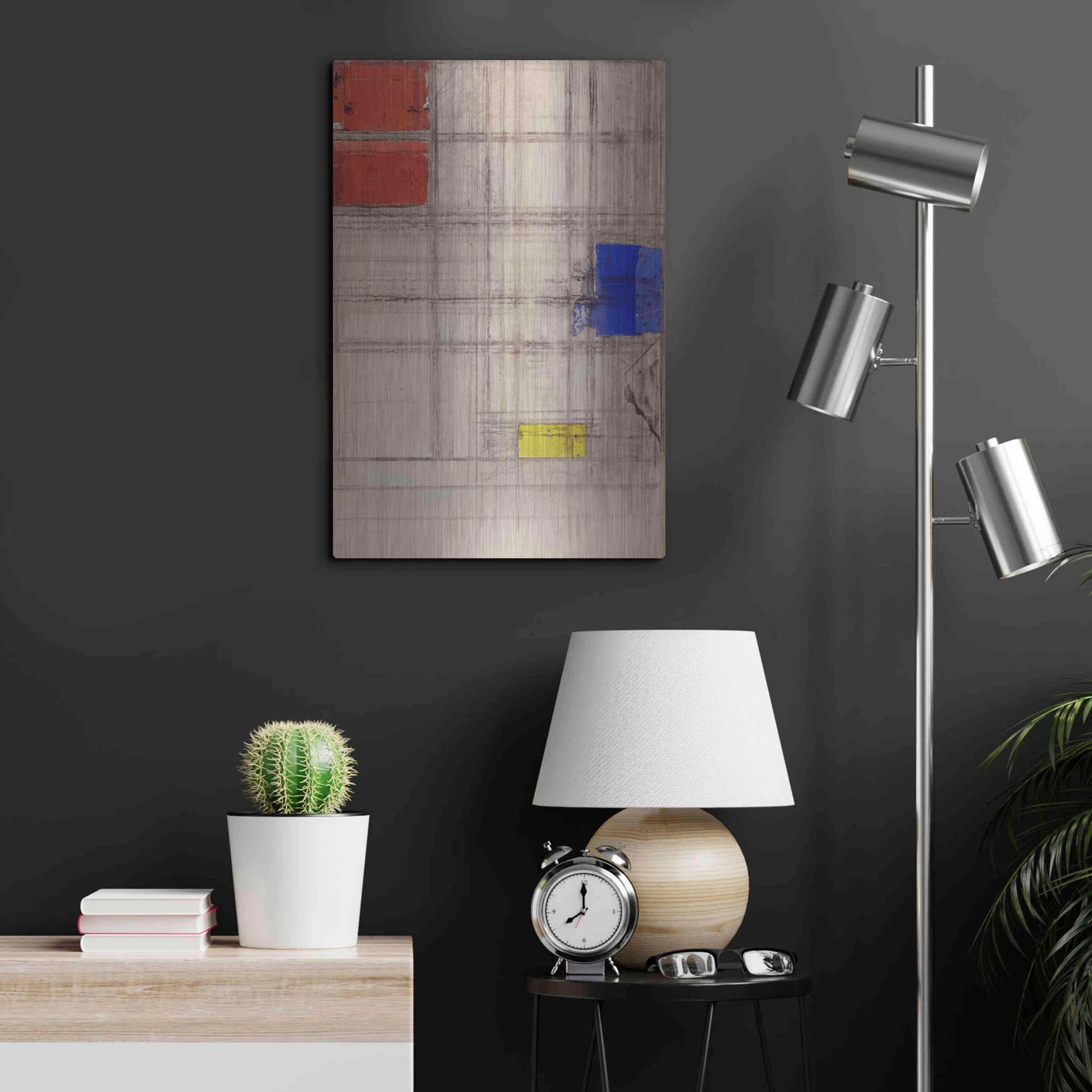 Luxe Metal Art 'Study for a Composition, 1940–1941' by Piet Mondrian, Metal Wall Art,16x24