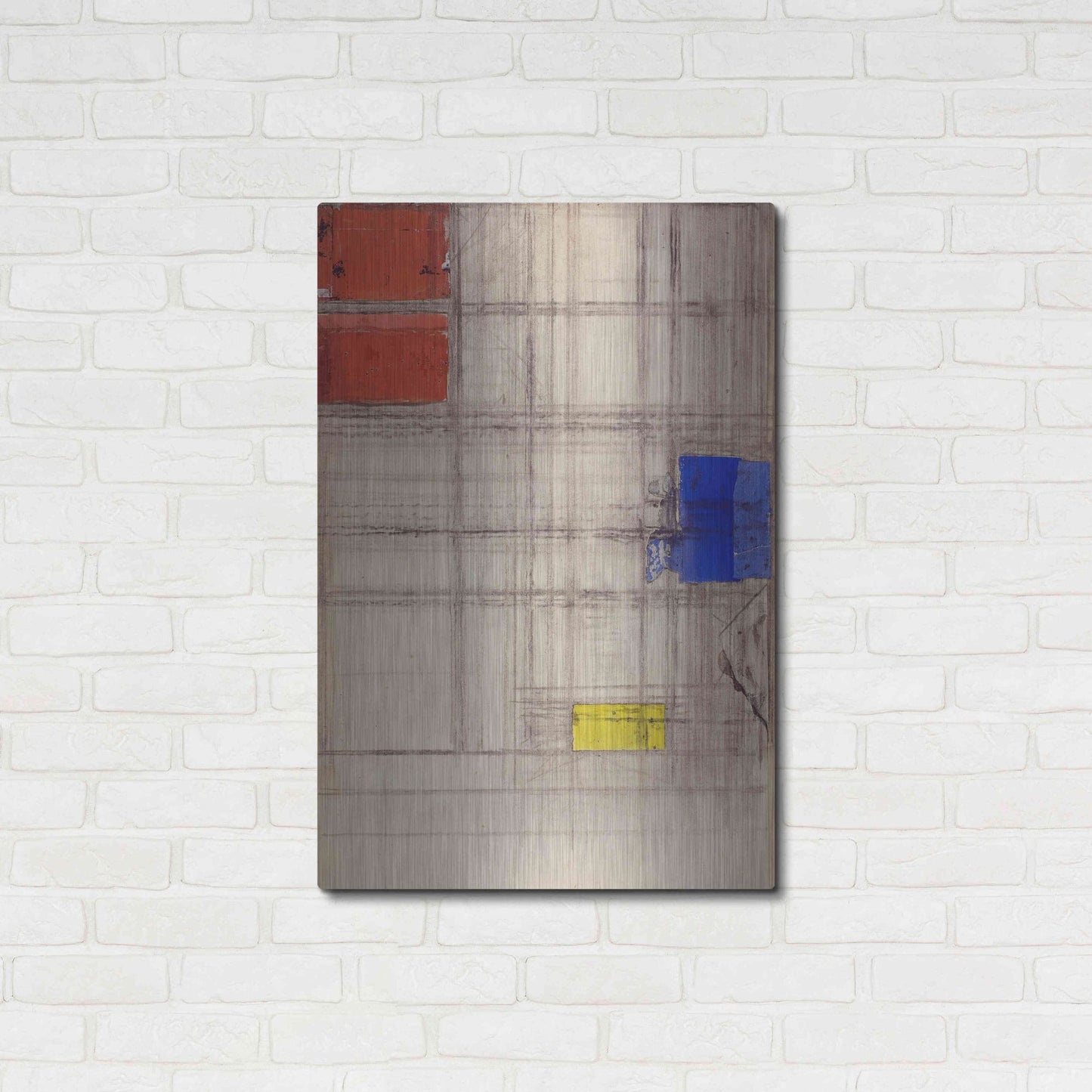 Luxe Metal Art 'Study for a Composition, 1940–1941' by Piet Mondrian, Metal Wall Art,24x36