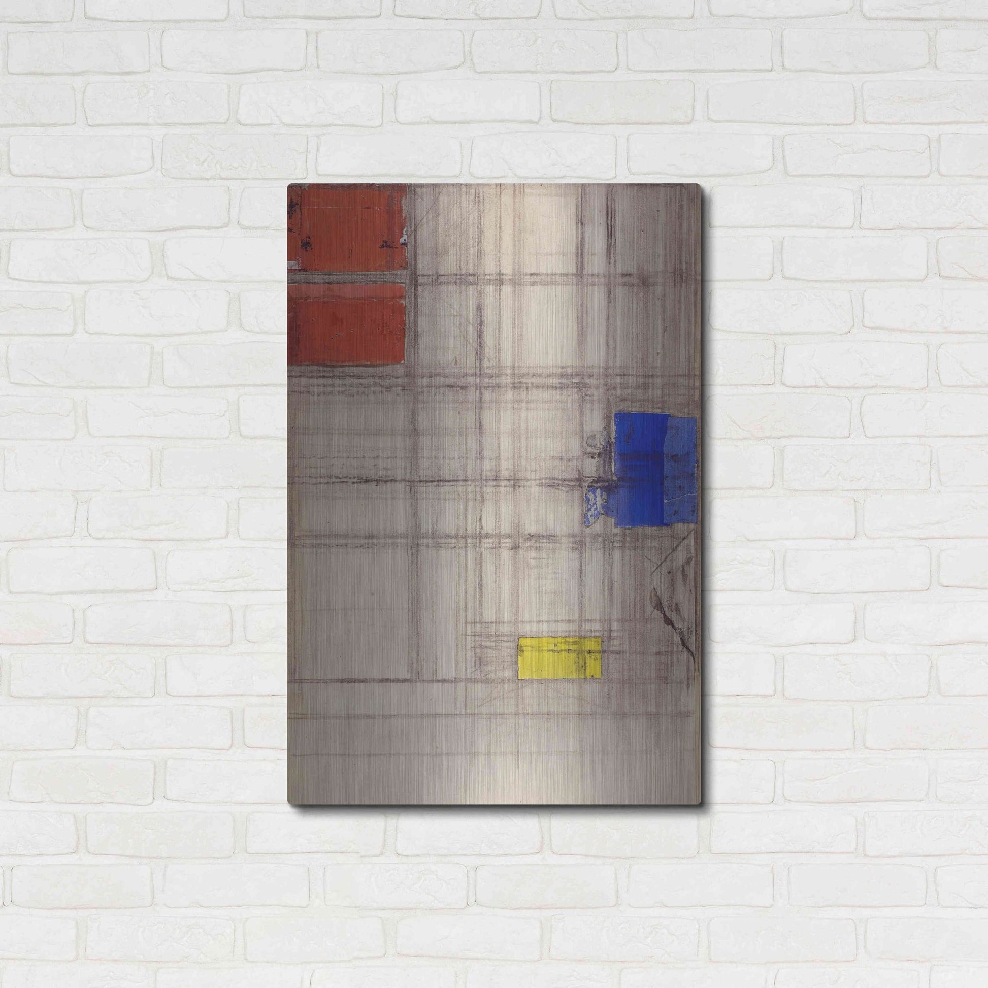 Luxe Metal Art 'Study for a Composition, 1940–1941' by Piet Mondrian, Metal Wall Art,24x36