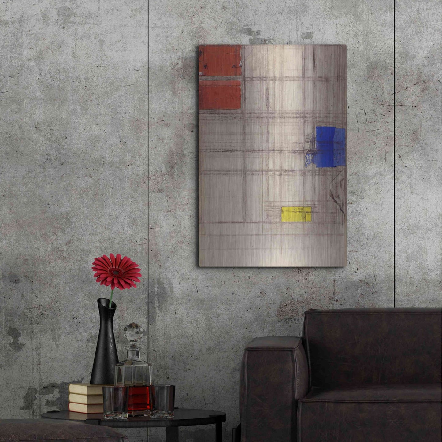 Luxe Metal Art 'Study for a Composition, 1940–1941' by Piet Mondrian, Metal Wall Art,24x36