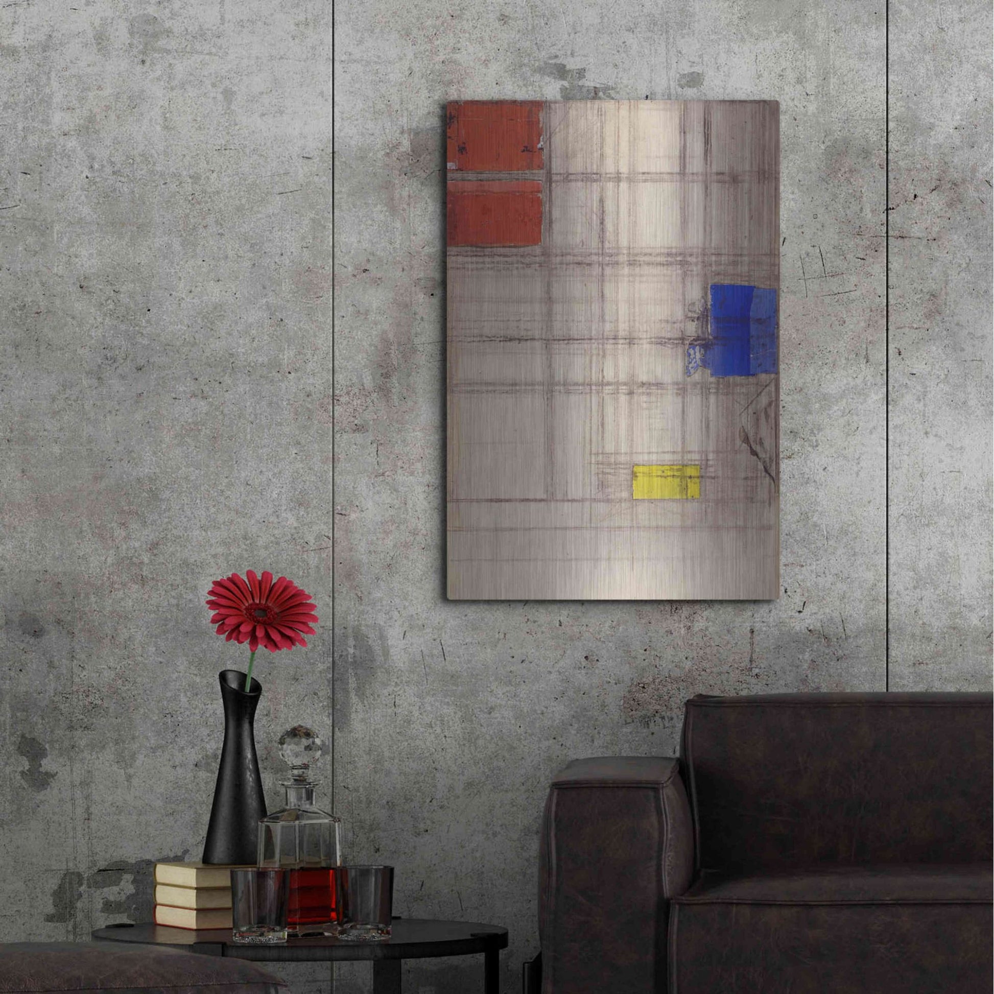 Luxe Metal Art 'Study for a Composition, 1940–1941' by Piet Mondrian, Metal Wall Art,24x36