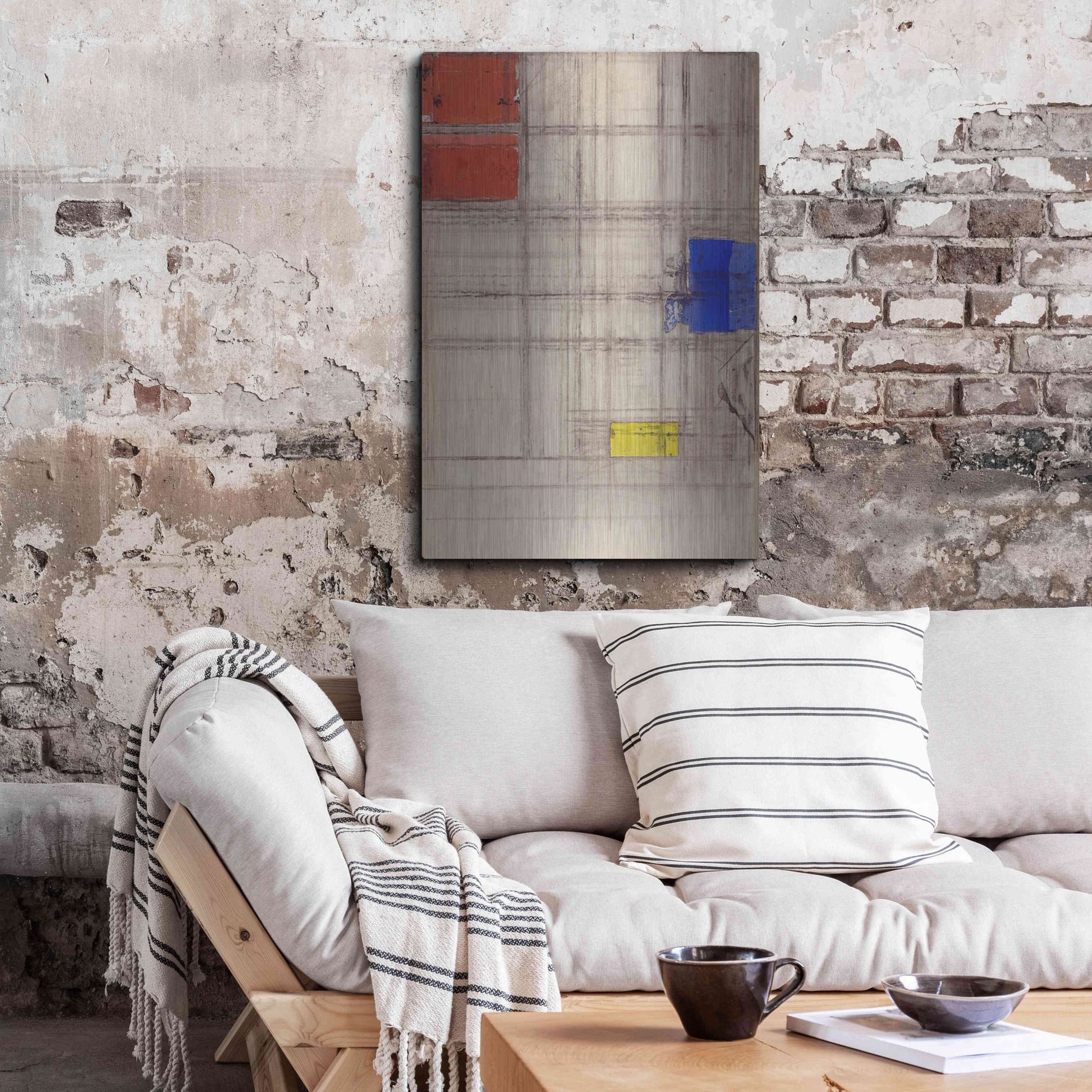 Luxe Metal Art 'Study for a Composition, 1940–1941' by Piet Mondrian, Metal Wall Art,24x36