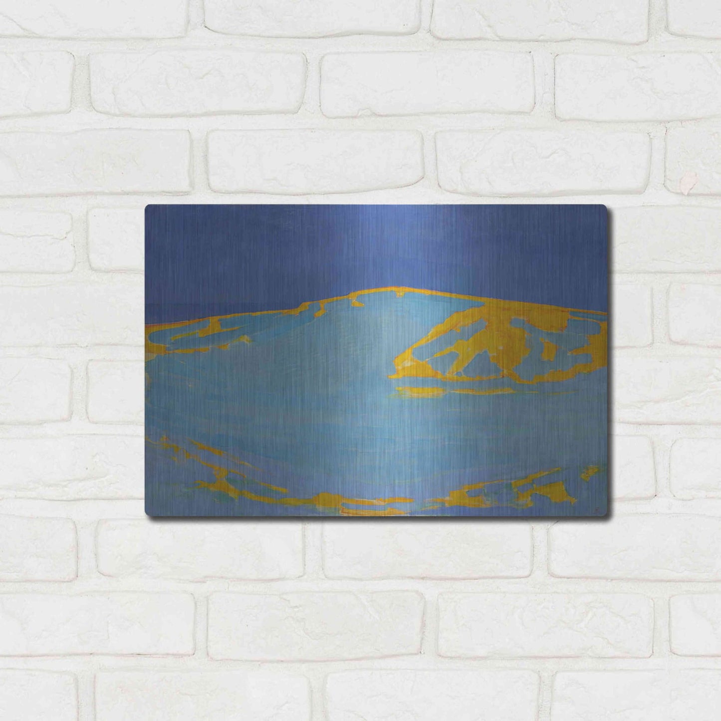 Luxe Metal Art 'Summer, Dune in Zeeland, 1910' by Piet Mondrian, Metal Wall Art,16x12