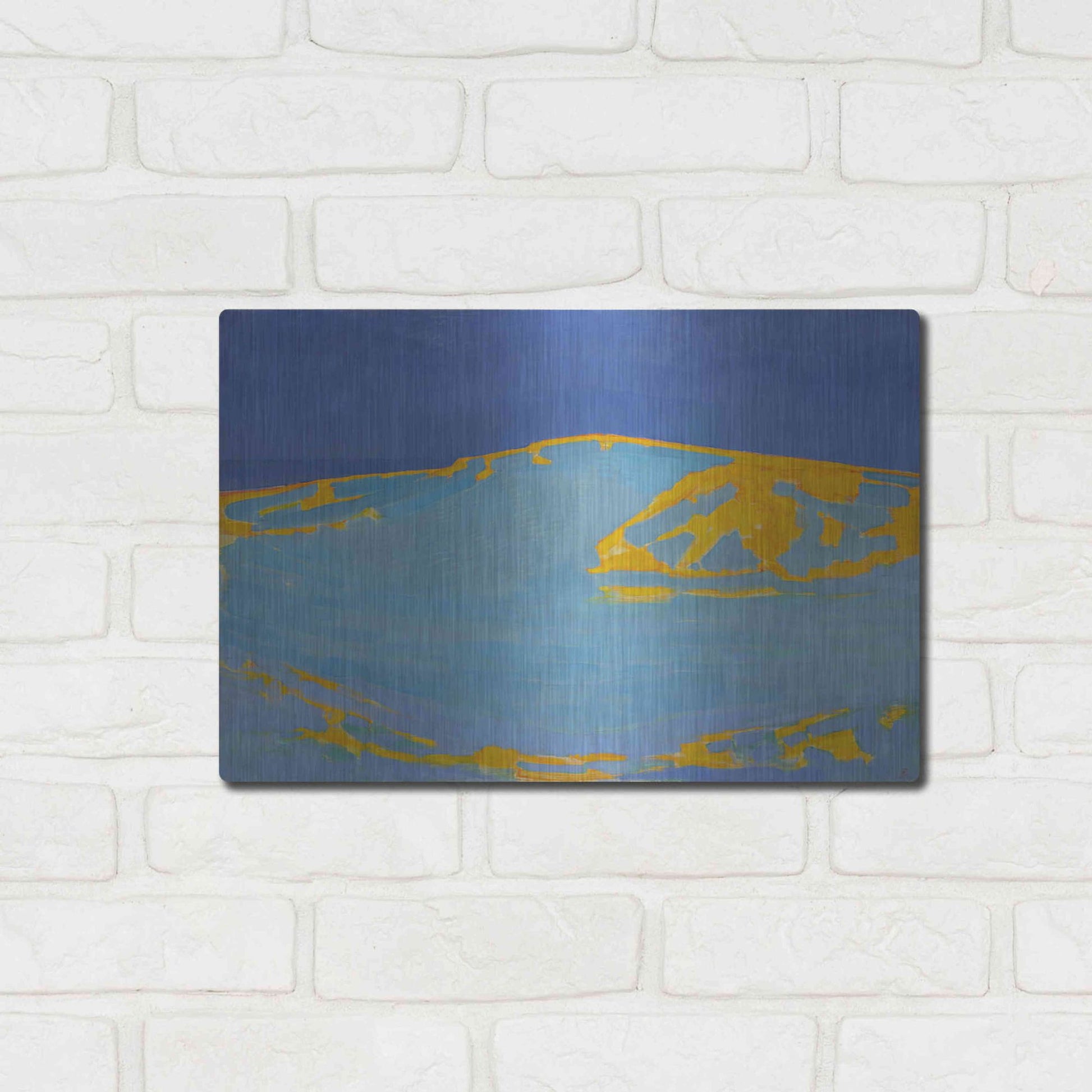 Luxe Metal Art 'Summer, Dune in Zeeland, 1910' by Piet Mondrian, Metal Wall Art,16x12