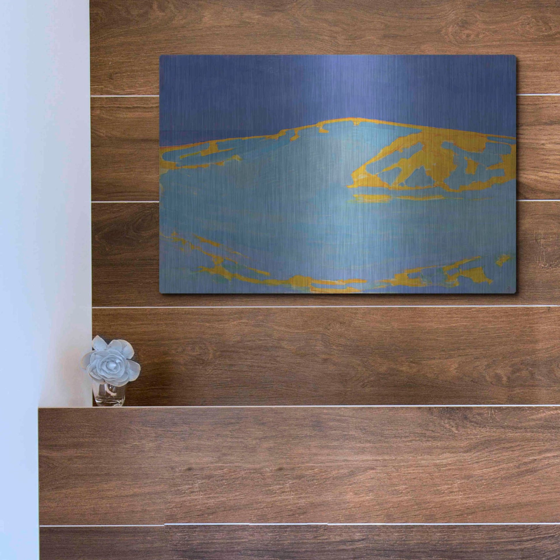 Luxe Metal Art 'Summer, Dune in Zeeland, 1910' by Piet Mondrian, Metal Wall Art,16x12