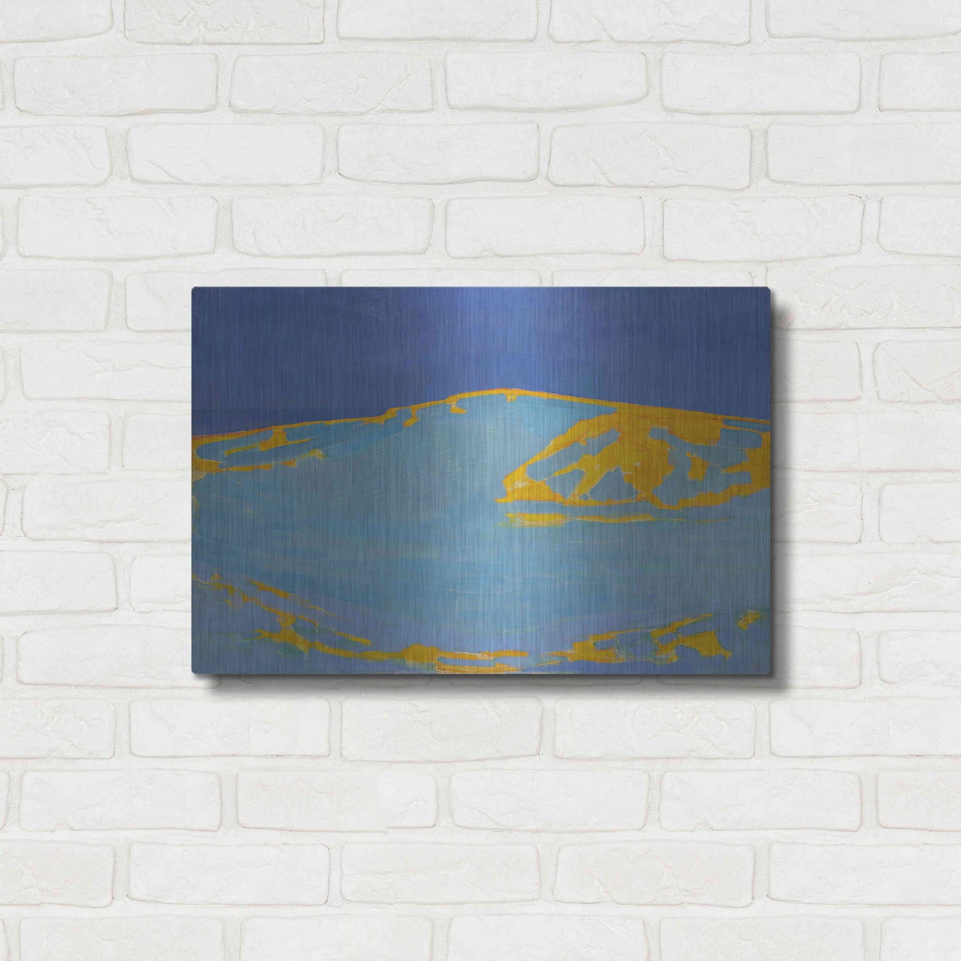 Luxe Metal Art 'Summer, Dune in Zeeland, 1910' by Piet Mondrian, Metal Wall Art,24x16