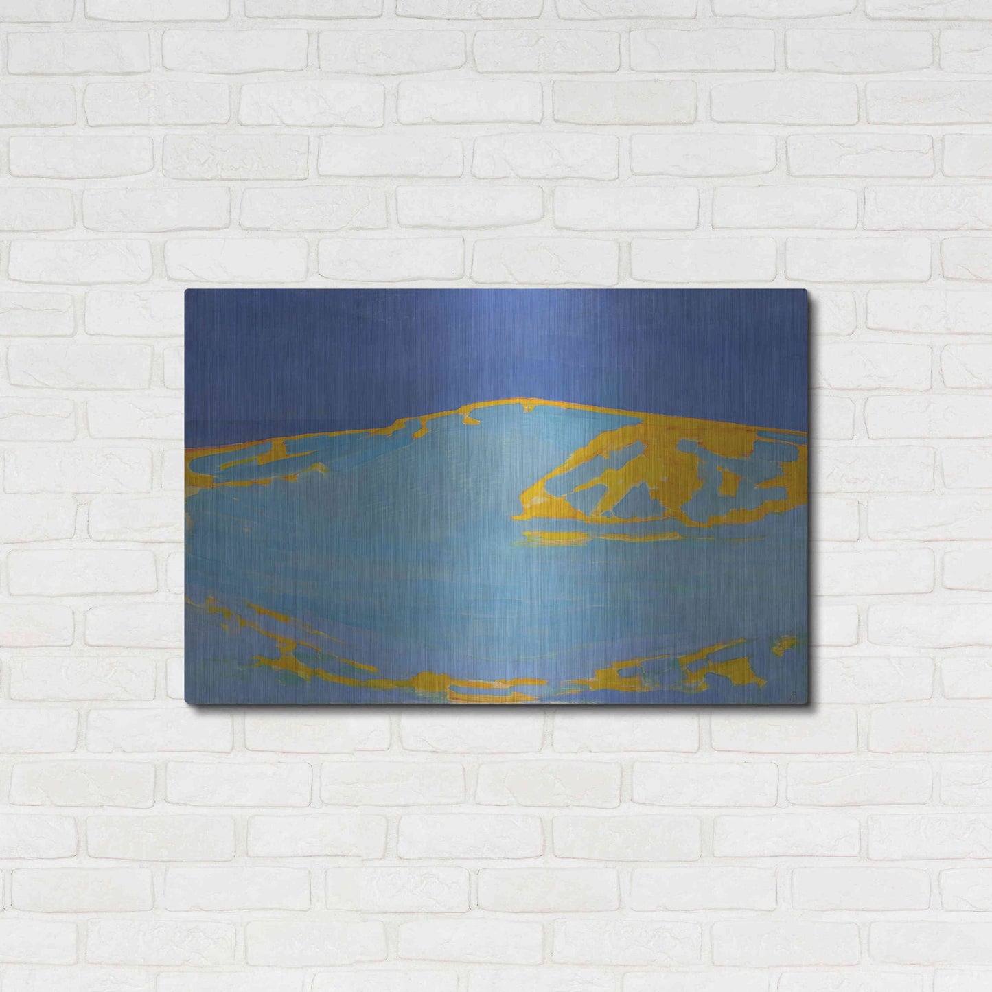 Luxe Metal Art 'Summer, Dune in Zeeland, 1910' by Piet Mondrian, Metal Wall Art,36x24