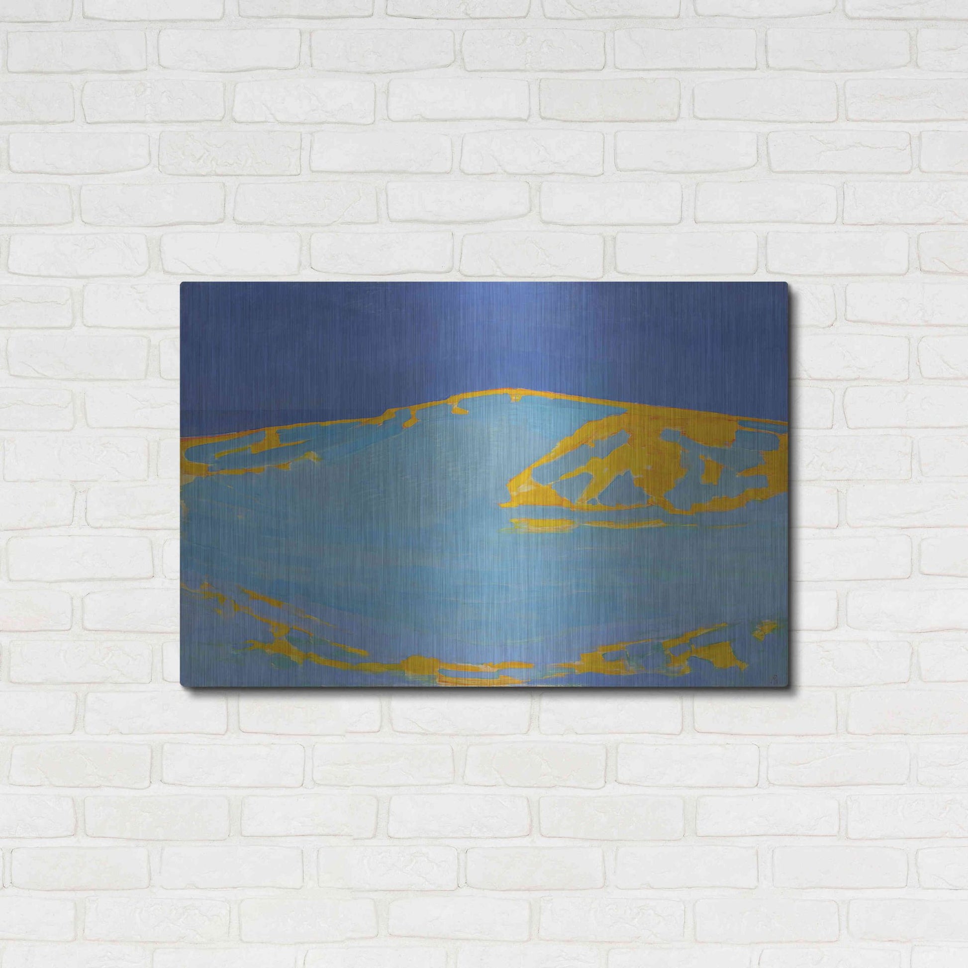 Luxe Metal Art 'Summer, Dune in Zeeland, 1910' by Piet Mondrian, Metal Wall Art,36x24