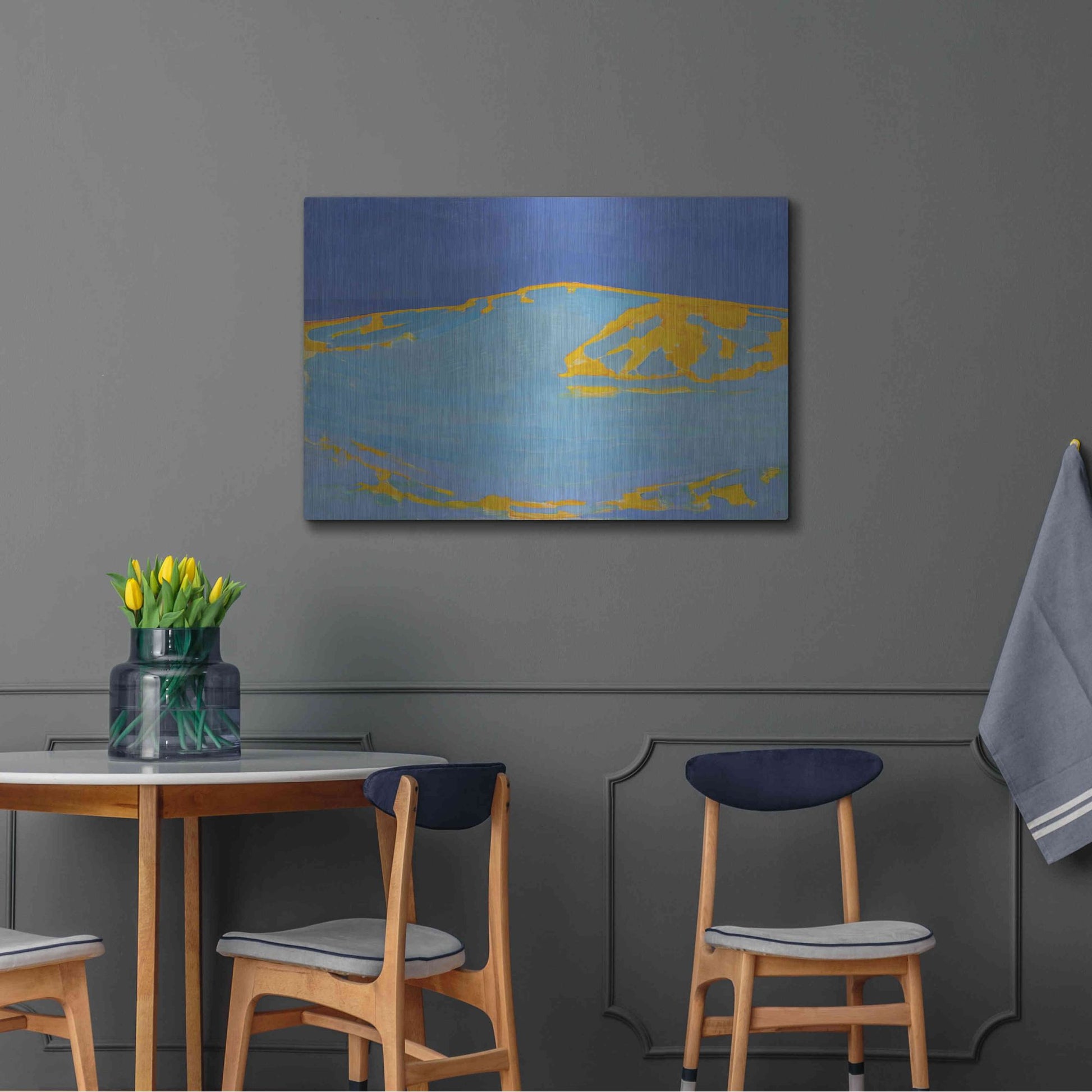 Luxe Metal Art 'Summer, Dune in Zeeland, 1910' by Piet Mondrian, Metal Wall Art,36x24