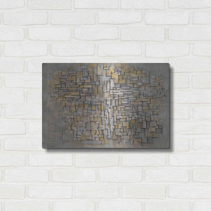 Luxe Metal Art 'Tableau No. 2, Composition No. VII, 1913' by Piet Mondrian, Metal Wall Art,24x16