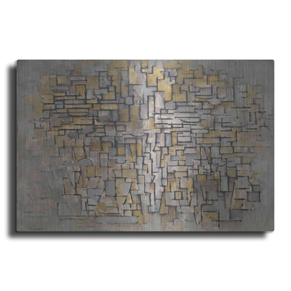 Luxe Metal Art 'Tableau No. 2, Composition No. VII, 1913' by Piet Mondrian, Metal Wall Art