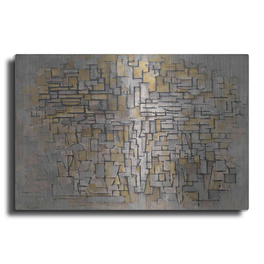 Luxe Metal Art 'Tableau No. 2, Composition No. VII, 1913' by Piet Mondrian, Metal Wall Art