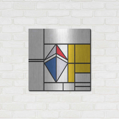 Luxe Metal Art 'Mondrian 3937 Ethereum Crypto Art-02' by Luxe Portfolio, Metal Wall Art,24x24