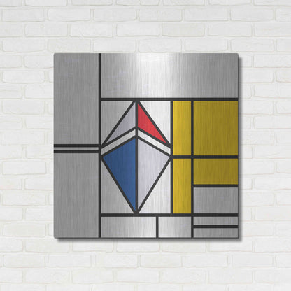 Luxe Metal Art 'Mondrian 3937 Ethereum Crypto Art-02' by Luxe Portfolio, Metal Wall Art,36x36