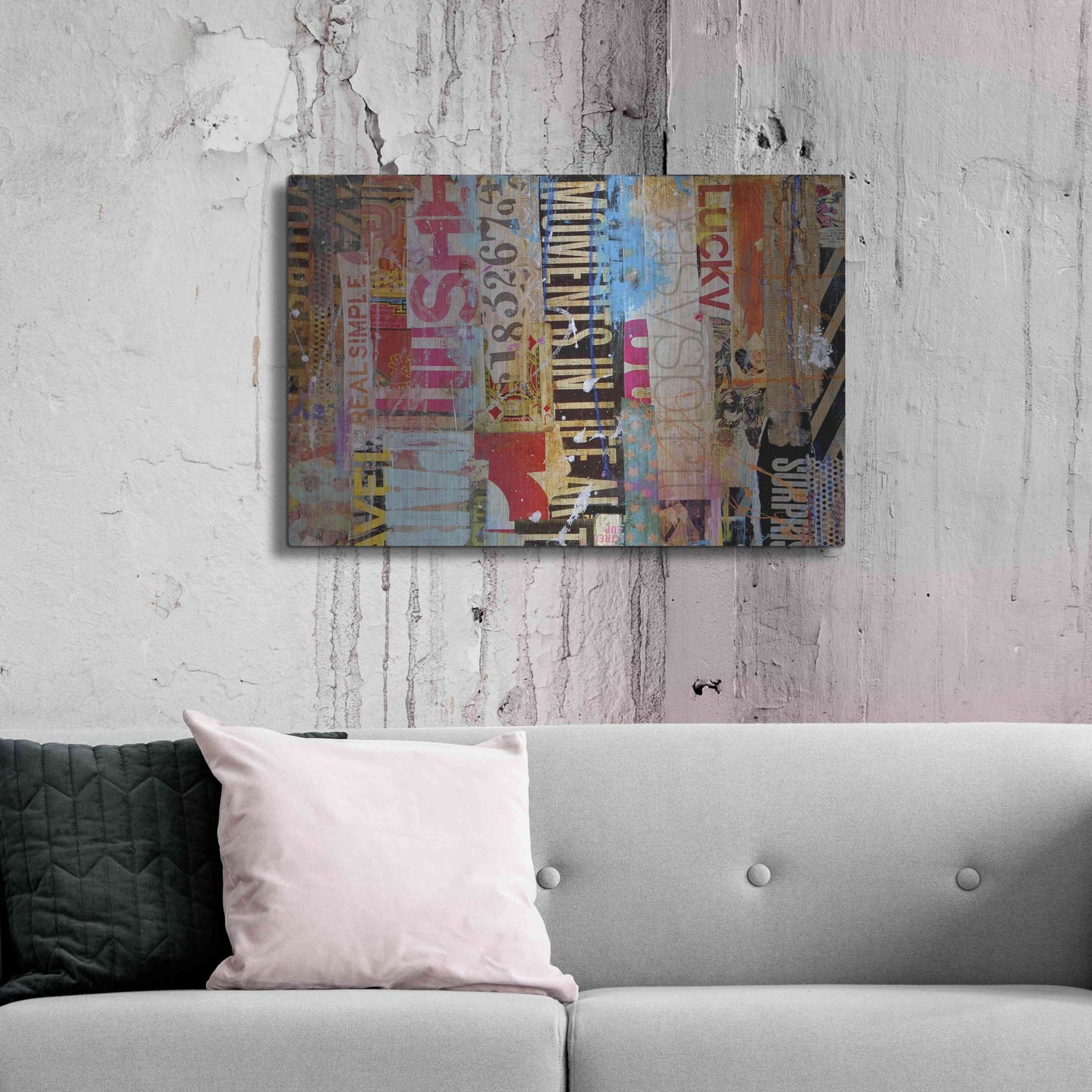 Luxe Metal Art 'Metro Mix 21 I' by Erin Ashley, Metal Wall Art,36x24