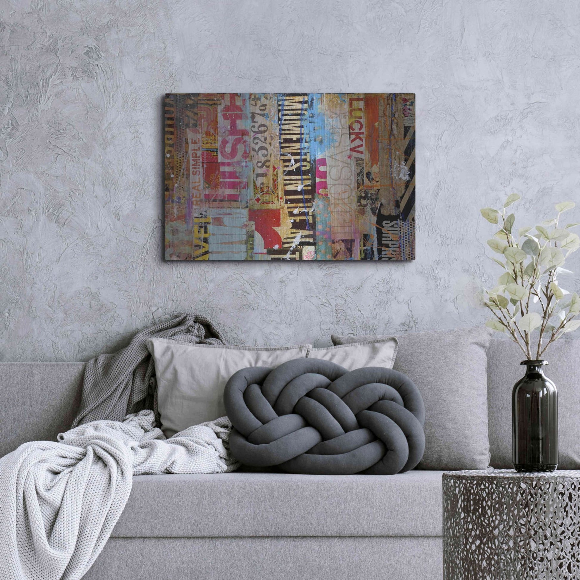 Luxe Metal Art 'Metro Mix 21 I' by Erin Ashley, Metal Wall Art,36x24