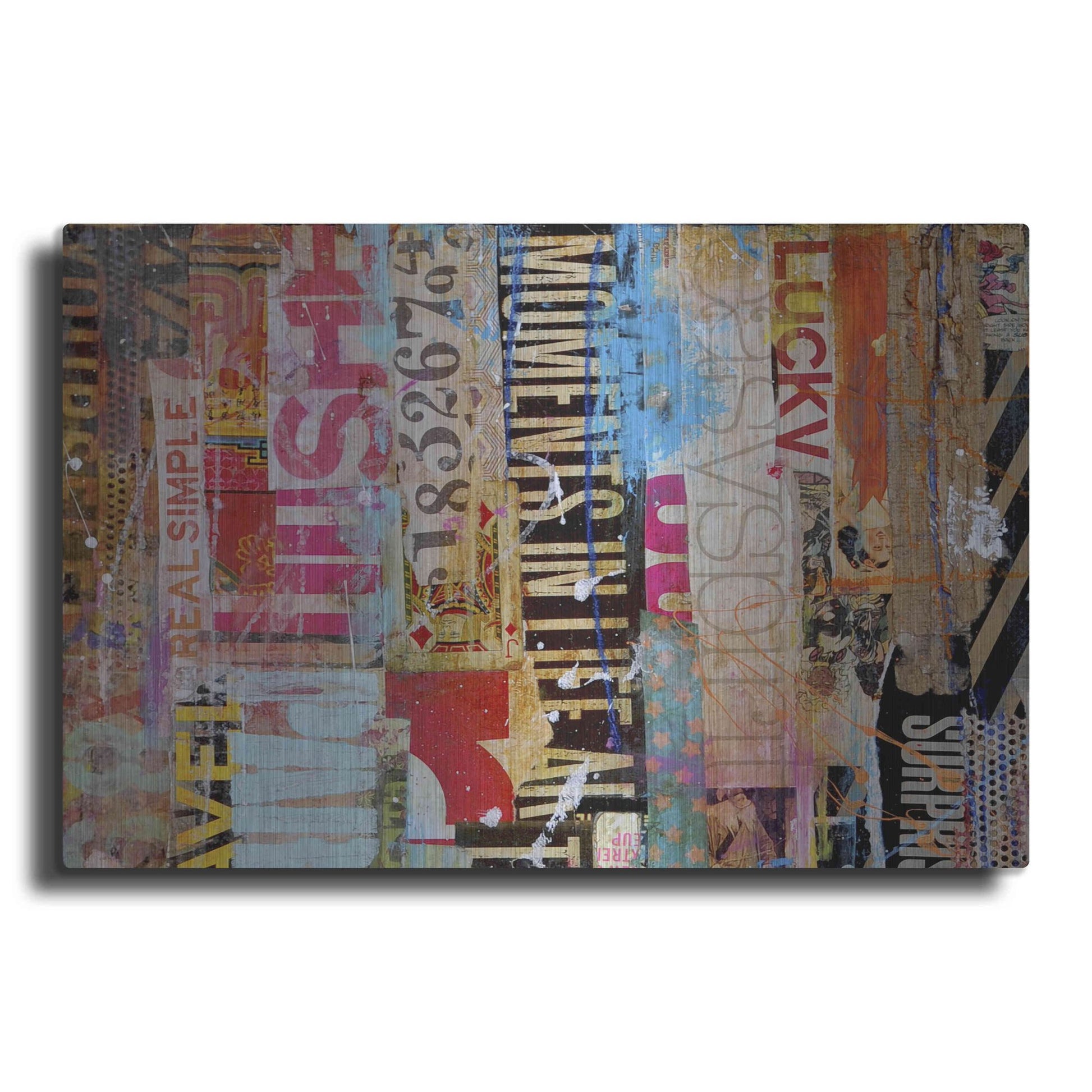 Luxe Metal Art 'Metro Mix 21 I' by Erin Ashley, Metal Wall Art