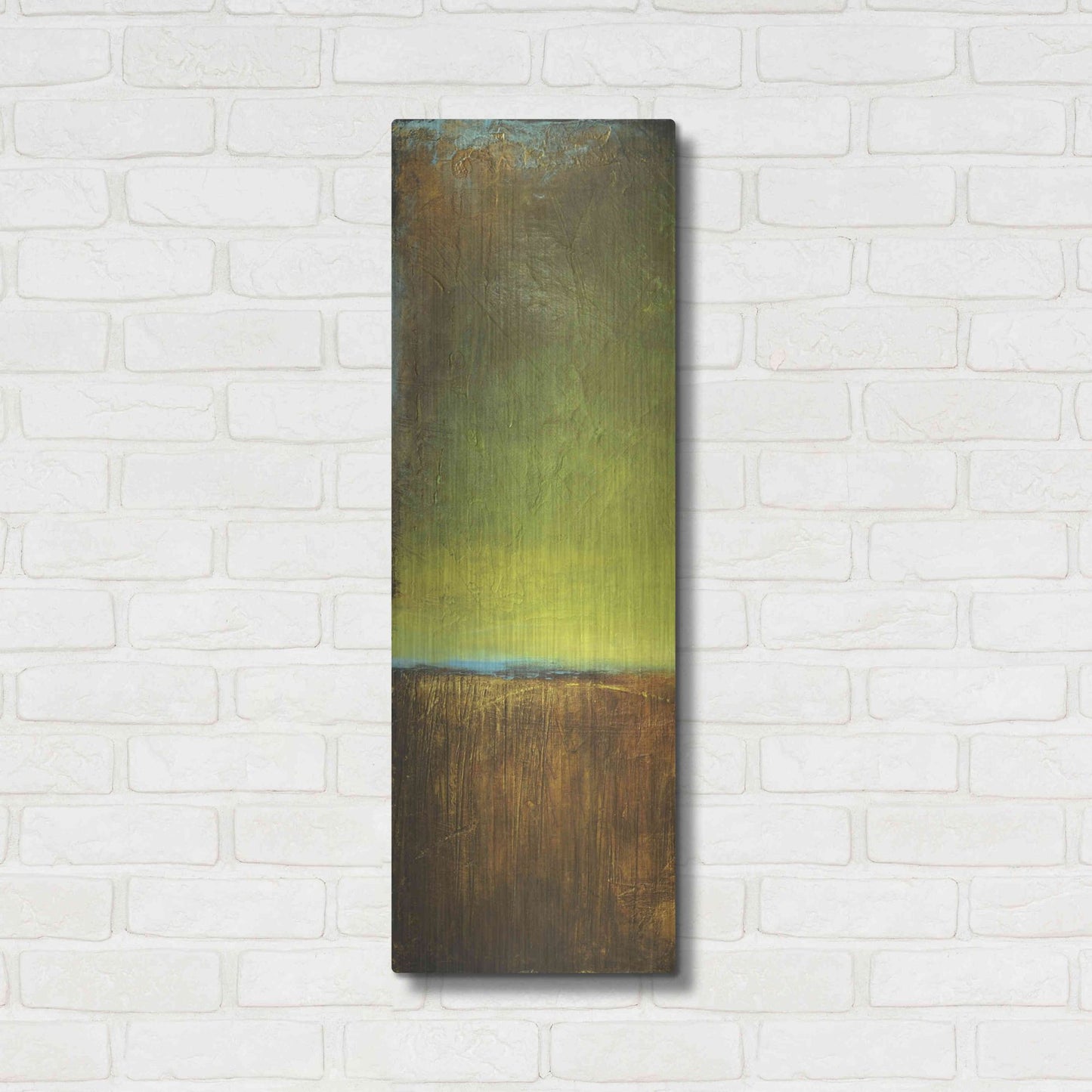 Luxe Metal Art 'Antigua Bay I' by Erin Ashley, Metal Wall Art,12x36