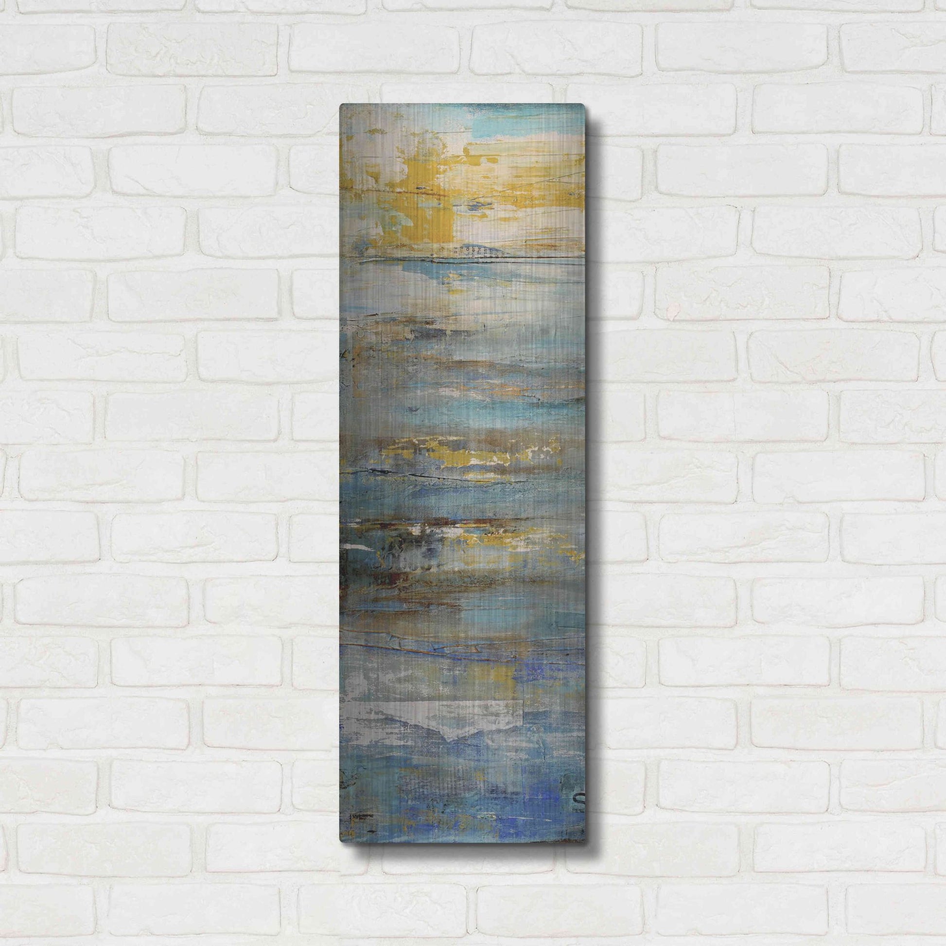 Luxe Metal Art 'Beyond the Sea I' by Erin Ashley, Metal Wall Art,12x36