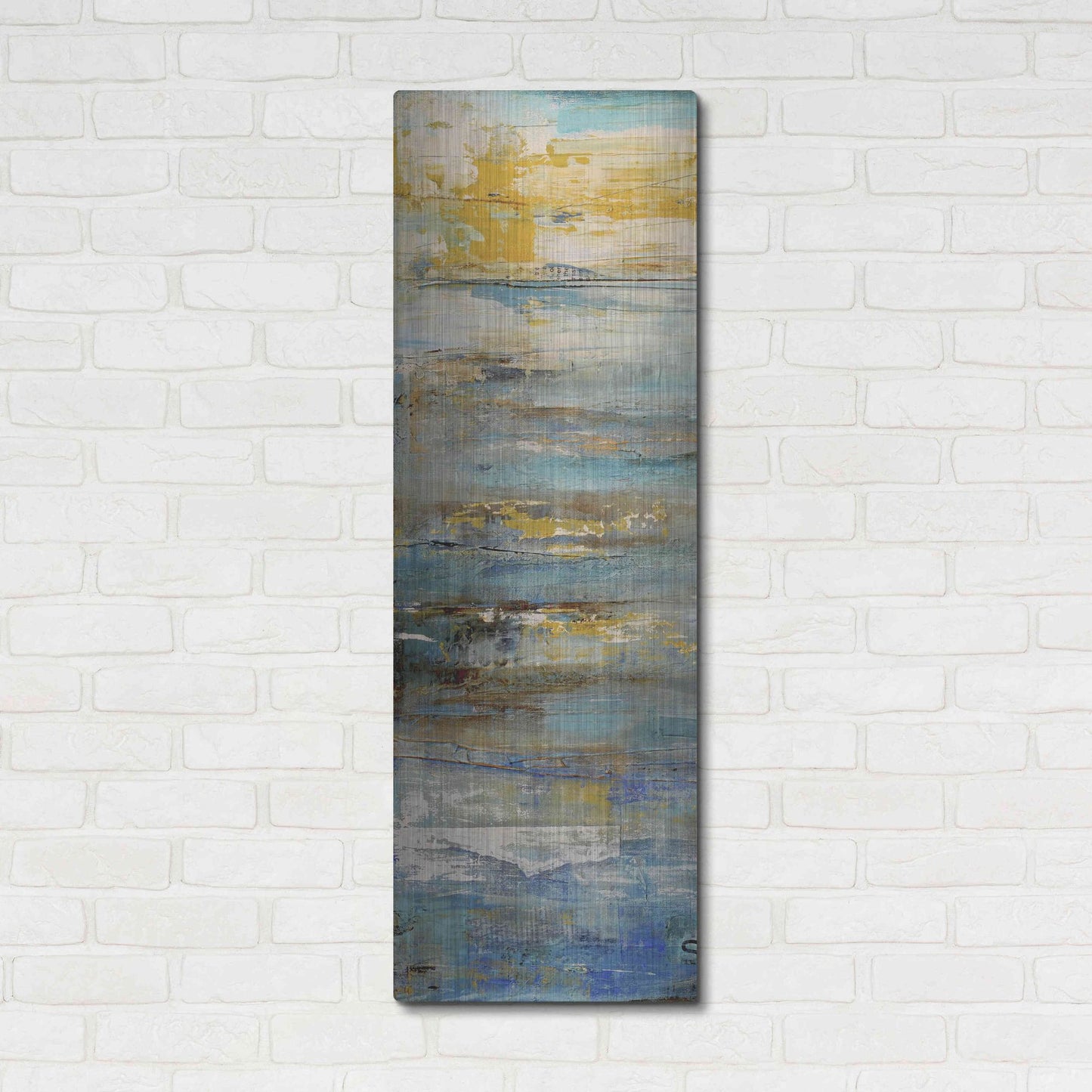 Luxe Metal Art 'Beyond the Sea I' by Erin Ashley, Metal Wall Art,16x48