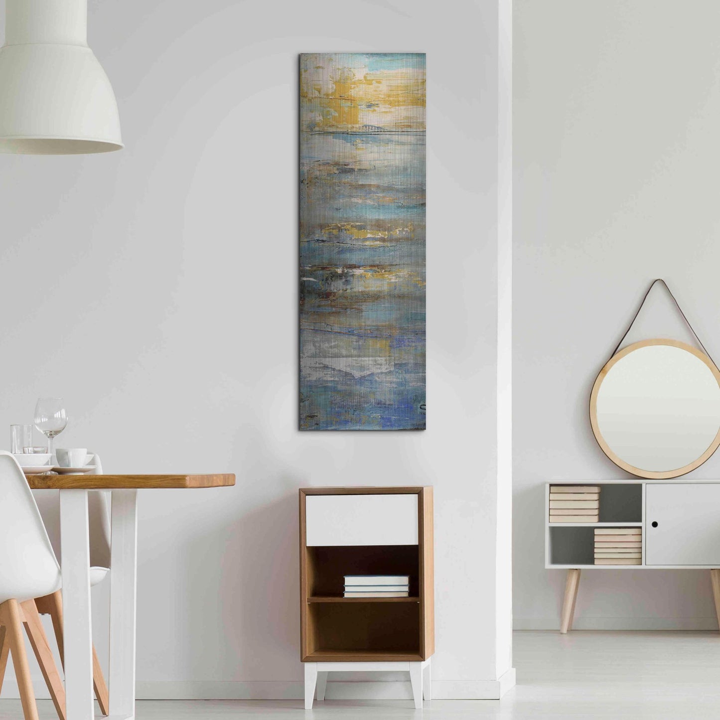 Luxe Metal Art 'Beyond the Sea I' by Erin Ashley, Metal Wall Art,16x48